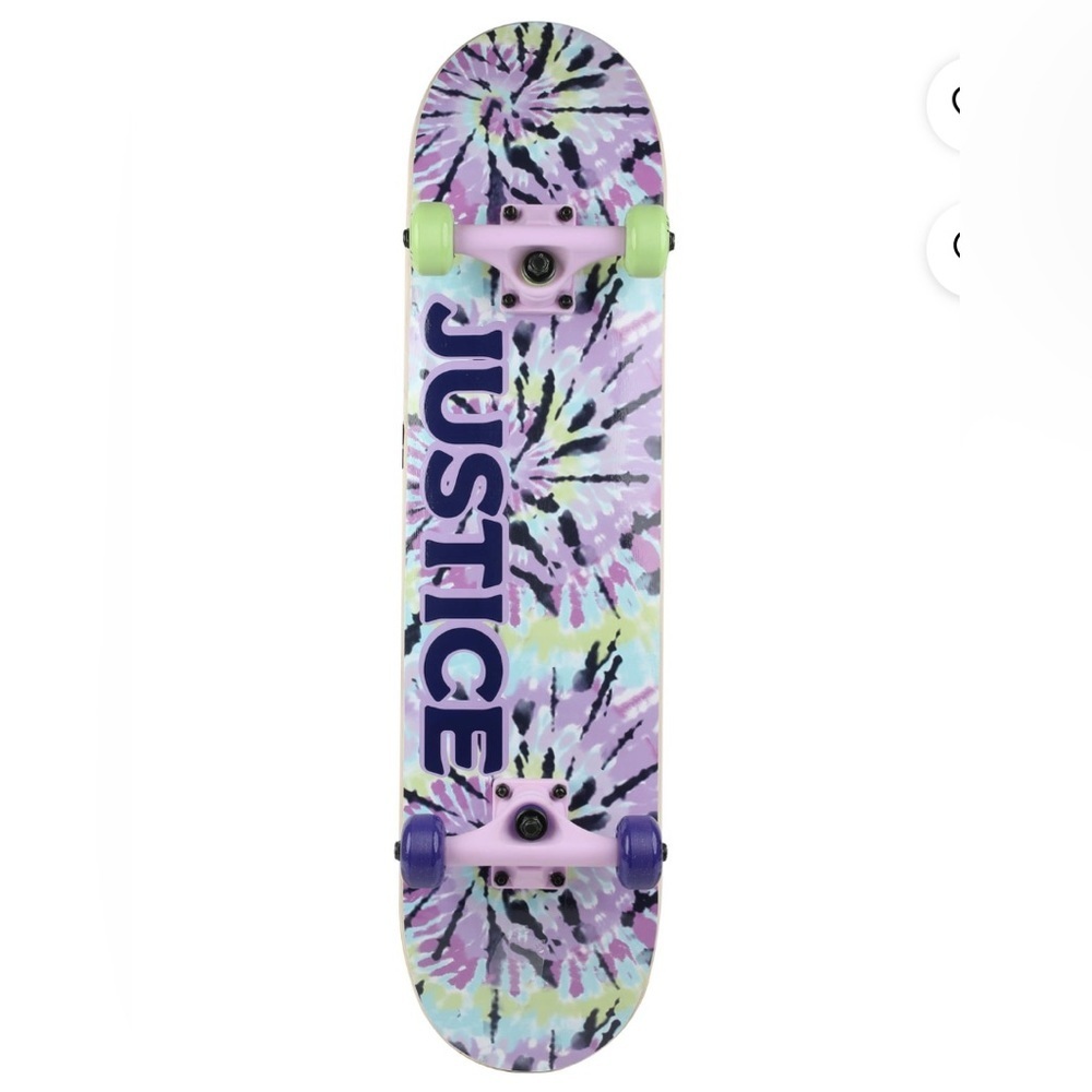 NWT justice girls standard popsicle board tie dye skateboard durable